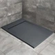 Піддон для душової кабіни RADAWAY Teos 100x80x4см прямокутний штучний камінь без сифону сірий HTF10080-64 - зображення 2