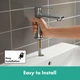 Змішувач hansgrohe Rebris E CoolStart EcoSmart+ для раковини зі зливним гарнітуром, хром 72589000 - изображение 5