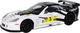 Auto zdalnie sterowane Lean Toys Corvette C6.R ze światłami 2.4 G 1:18 Białe (9726) (5904204756624) - obraz 3