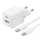 Сетевое зарядное устройство 30W с кабелем Type-C-Type-C Baseus Palm USB/Type-C белый P1011160A213-01 - изображение 1