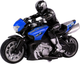 Motocykl zdalnie sterowany Lean Toys Sportowy 2.4G 1:10 czarno-niebieski (10232) (5904665991046) - obraz 3