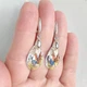 Сережки Hand Made жіночі з кристалами краплями Swarovski кольору Crystal AB - зображення 2