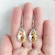 Сережки Hand Made жіночі з кристалами краплями Swarovski кольору Crystal AB - зображення 4