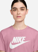 Koszulka damska bawełniana Nike W Nsw Club Ss Tee Icn Ftra DX7906-623 M Różowa - obraz 3