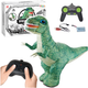 Надувний динозавр на радіокеруванні Lean Toys Dinosaur World Зелений 130x190 см (24392) (5905991055204) - зображення 2