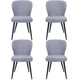 Комплект з 4-х стільців обідніх Angie, Light grey teddy Black base - изображение 2