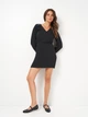 Платье мини осеннее женское Mohito 0472R-99X 36 Черное (5904841817962) - изображение 3