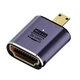 Перехідник Micro HDMI - HDMI (M/F) 8K LED eXpert Metal Прямий (D8K-01) (48782) - зображення 1