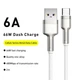Кабель Baseus Cafule Metal Data Type-C 66W 6A 2 метри CAKF000202 нейлонова обплетення білий - зображення 3