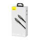 Кабель Baseus Tungsten Gold Fast Charging Data Cable Type-C to Type-C 100W 2m Black (CATWJ-A01) - изображение 2