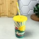 Стакан с трубочкой 0.65 л желтый декор Lemonade Herevin - изображение 3