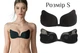 Силіконовий невидимий бюстгалтер Fly Bra Latch Рush Up Black Size S - изображение 1