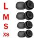 Комплект амбушюр для AirPods Pro 1-2, 4шт (XS, S, M, L), силикон, Black - изображение 2