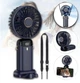 Портативный ручной аккумуляторный мини вентилятор Mini fan XL-880 с подставкой для телефона и дисплеем - изображение 6