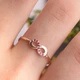 Каблучка з червоного золота «Нескінченність» з рубінами 18.5 K-0050 - зображення 4