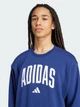 Свитшот оверсайз на флисе мужской Adidas Collegiate JM1734 M Синий с принтом (4068808784702) - изображение 4