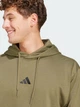 Худи утепленное оверсайз мужское Adidas Essentials Feelcozy Fleece JE3799 M Оливковое (4067905759170) - изображение 4