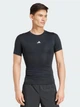 Футболка спортивна довга чоловіча Adidas Techfit Compression Training JE6698 XL Чорна (4067893376328) - зображення 1