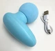 Массажер аккумуляторный мышечный ударный карманный от USB для вибрационного массажа 6 режимов Fascial Gun UKC голубой - изображение 2