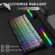 Игровая механическая беспроводная клавиатура Attack Shark X85 Gray gradient, 75%, RGB, USB-C, hot-swap, White Jade Switch с регулятором громкости - изображение 7