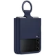 Чехол силиконовый с кольцом Silicone Cover with Ring для Samsung Galaxy Z Flip4/ Flip 4/Flip3 (F711/F721) Navy - изображение 6