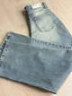 Джинсы женские I8 51777 широкие скейтер baggy с потертостями 30 голубые - изображение 6