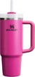 Термочашка стальная с двойной вакуумной изоляцией Stanley Quencher H2.0 Flowstate 0,89 л Fuchsia - изображение 1