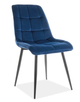 Стул мягкий со спинкой Velka Chic Bluvel 48 Velvet VBl48 синий - изображение 1