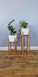 Подставки для вазонов деревянные WoodDecor комплект в натуральном цвете покрытый лаком высокая и низкая - изображение 1