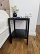 Тумба прикроватная 36х36х50 см из натурального дерева бук в черном цвете WoodDecor - изображение 1
