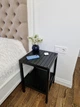 Тумба прикроватная 36х36х50 см из натурального дерева бук в черном цвете WoodDecor - изображение 4