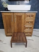Табурет-подставка деревянная 36х36х18см WoodDecor Коричневый - изображение 3