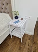 Тумба прикроватная 36х36х50 см из натурального дерева бук в белом цвете WoodDecor - изображение 1