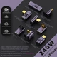 Перехідник обладнання Lucom USB Type-C F/F (адаптер) (USB4) 40Gbps 240W 8K@60 90°верт фіолетовий(62.09.8484) - зображення 2