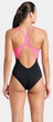 Купальник закритий для жінок Arena DREAMHLINE SWIMSUIT V BACK чорний, фіолетовий, бірюзовій Жінки 38 - зображення 8