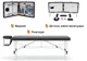 Массажный стол Easyfit ZenRest-2 Черный кушетка для массажа складная (EF-2216-70) - изображение 6