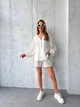 Жіночий лляний костюм блуза з шортами Uaclothes 44-46 Молочний (like33682-140851357) - изображение 4