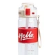 Тритановая бутылка для воды спортивная Cille Hello 860 мл фляга с ремешком и мешком бутылка для воды в школу со шкалой Красная - изображение 4