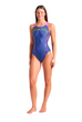 Женский купальник Arena SPIDER WEB SWIMSUIT V BACK синий размер 38 (007988-890) - изображение 3