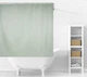 Шторка - занавеска для ванной Eco Fabric Пика полиэстер 180 х 180 см светло-зеленая (EF-1801-LG) - изображение 1