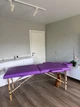 Массажный стол, кушетка Relax 2секции ширина 70см +підголівник+підлокітники фіолетовий - зображення 5