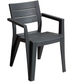 Садовий стілець пластиковий Julie Dining Chair 246188 графіт - изображение 1