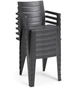 Садовий стілець пластиковий Julie Dining Chair 246188 графіт - изображение 4