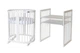 Дитяче ліжко-трансформер Ingvart Smart Bed 9 в 1 Round (72*72) з серцями (Бірюзовий) - зображення 6