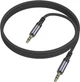 Аудиокабель Borofone BL24 Graceful audio cable AUX Metal Grey (6941991118968) - изображение 3