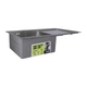 Мийка для кухні інтегрована Lidz Handmade H7849R крил праворуч (LDH7849BRUR45591) Brushed Steel 3,0/1,0 мм - зображення 3