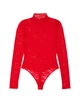Боди Victoria's Secret WINK LACE LONG-SLEEVE BODYSUIT M Красный (26957314) - изображение 3