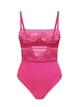 Боди Victoria's Secret Lacie Striped Floral Underwire Bodysuit S Розовый (26932179) - изображение 3