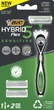 Станок BIC Flex 5 Hybrid Sensitive 1 ручка + 2 запасных лезвия (3086123760448) - изображение 1