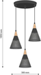 Підвісна люстра DPM SL-0025 3 x E27 Black (5906881231708) - зображення 3